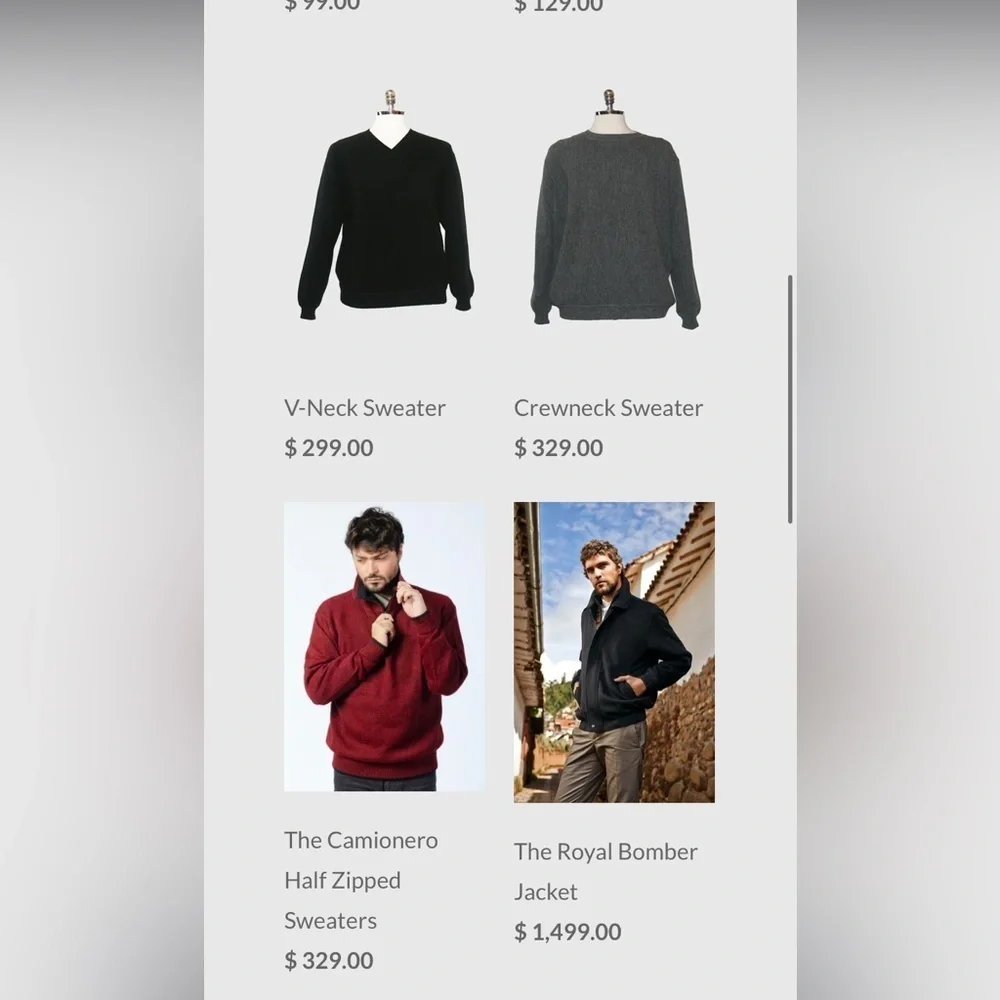 Brand New Made in Peru Alpaca International XL oversized zip up men’s sweater 🦙